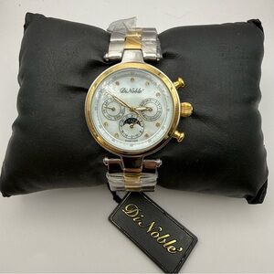 DI NOBLE Silver & Gold Mother of Pearl & Diamond NEW $945